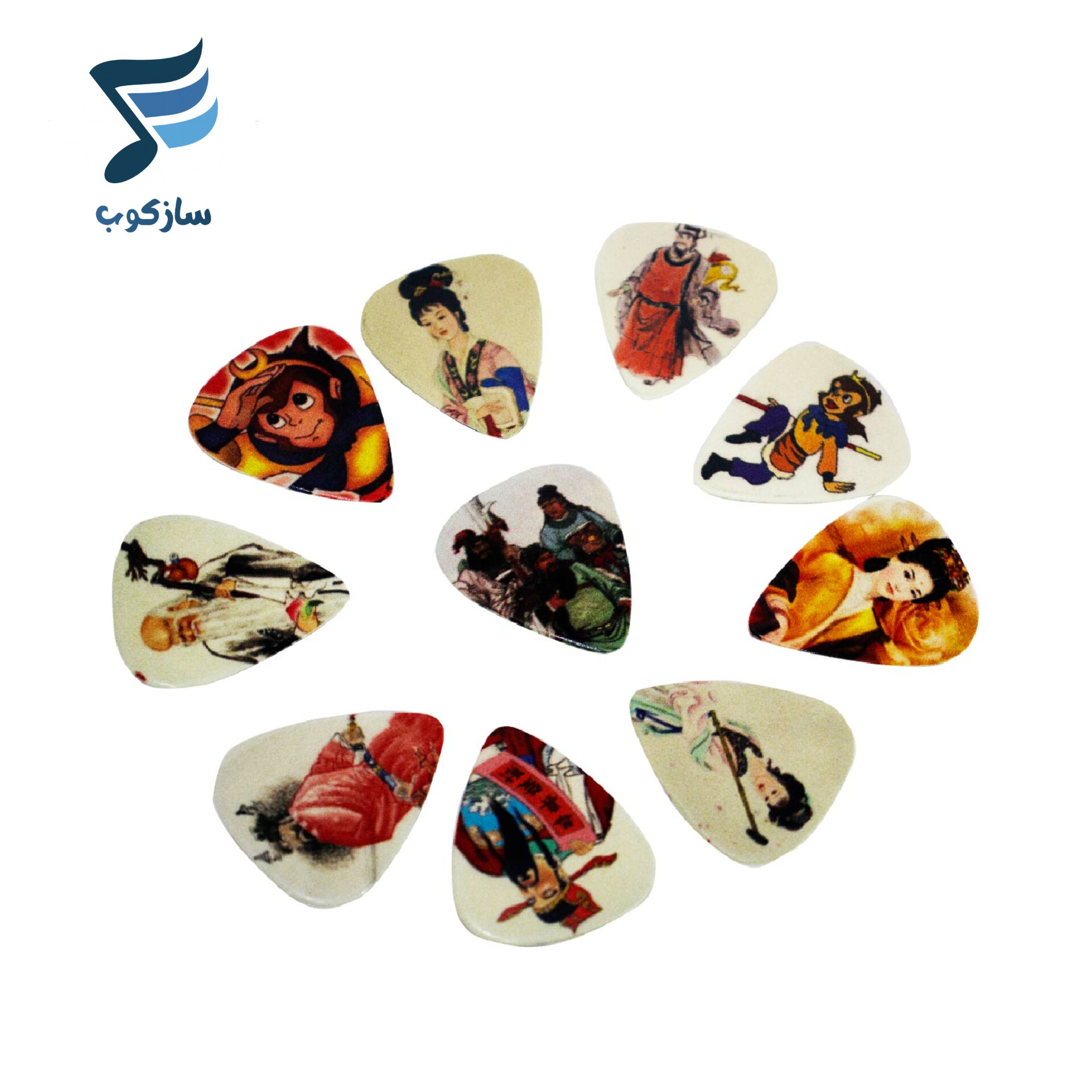 پیک گیتار طرح دار
